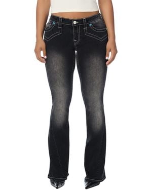 TRUE RELIGION Joey Low-rise Flare Jeans - Black