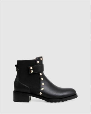 Belle & Bloom City Lights Leather Ankle Boot - Black