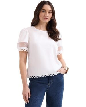 Phase Eight Rebecca Detail Top - White