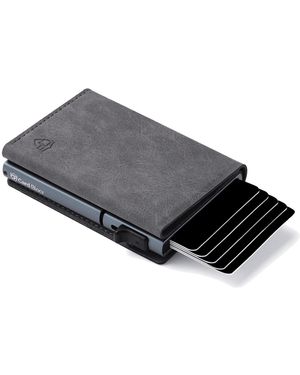 Conceal Plus Card Block Wallet Rfid Blocking Credit Card Holder Pu Leather - Gray