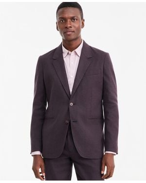 Alfani Linen-blend Tech Two-button Blazer - Purple