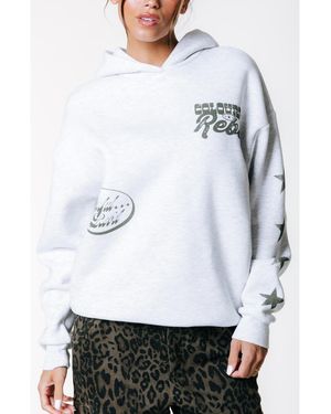 Colourful Rebel Star Logo Clean Hoodie - White
