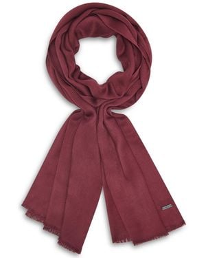 Calvin Klein Solid Satin-feel Pashmina Scarf - Purple