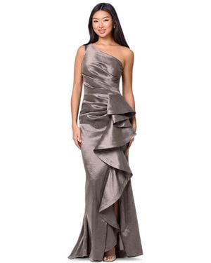 Betsy & Adam Petite One-shoulder Ball Gown - Multicolor
