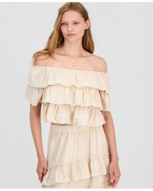 And Now This Ruffled Tiered Top - Natural