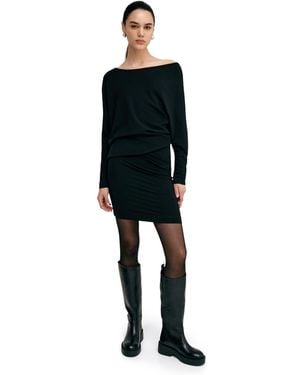 MARCELLA Beekman Boat-neck French Terry Midi Dress - Black