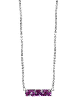 Effy Effy Sapphire Bar 16" Pendant Necklace (9/10 Ct. T.w. - Natural
