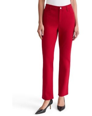 Jones New York Lexington Straight Compression Pants - Red