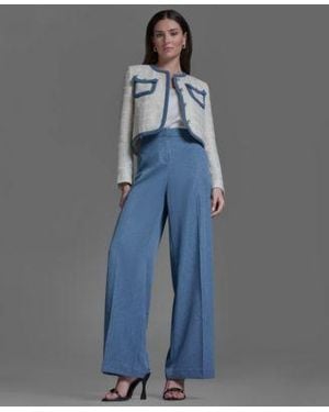 BCBGMAXAZRIA Suits Wide Leg Pants Jacket - Blue