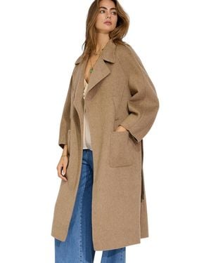 Belle & Bloom Big Girl Belted Wool Blend C - Natural