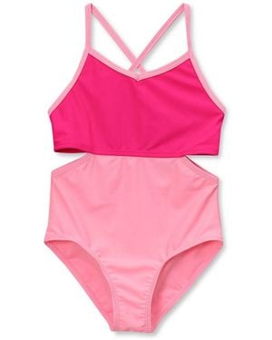 Lands' End Girls X-back One Piece Swimsuit - Pink