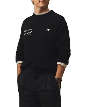 Reiss Maddox Mclaren Racing Merino Crewneck Sweater - Black