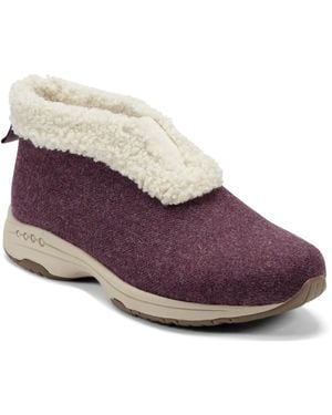 Easy Spirit Treepose Cozy Slipper Booties - Purple