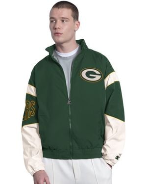 Starter Bay Packers The Gust Water-resistant Full-zip Hooded Jacket - Green