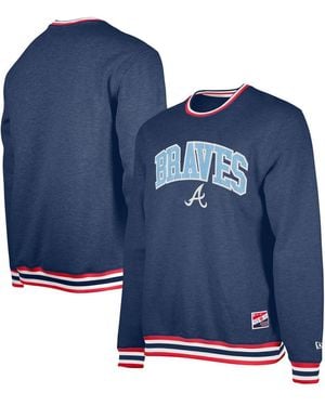 KTZ Atlanta Braves Father's Day Pullover Sweatshirt - Blue