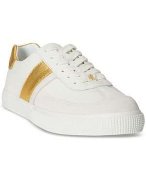 Ralph Lauren Braylee Round Toe Sneakers - White