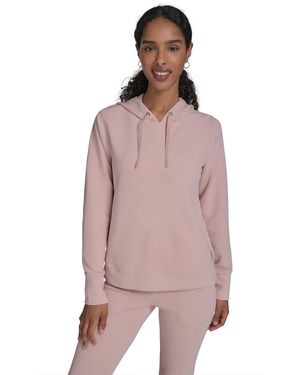 Calvin Klein Performance Waffle-knit Pullover Hoodie - Purple
