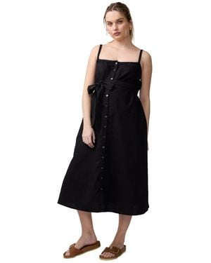 Ingrid & Isabel Ingrid + Isabel Maternity Ingrid + Isabel Sleeveless Button Front Midi Dress - Black