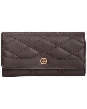 Giani Bernini Quilted Receipt Manager Wallet - Brown