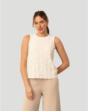 Cable & Gauge Cable And Gauge Crochet Knit Tank - Natural