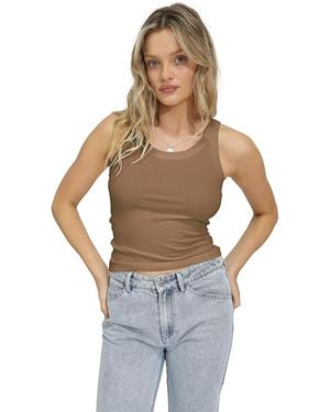 Belle & Bloom Belle And Bloom Last Time Ribbed Tank Top - Natural