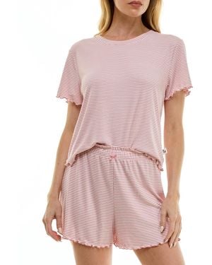 Sincerely Jules Striped Top & Shorts - Pink
