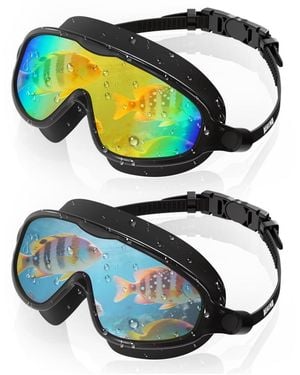 Gnuadz Swim goggles Wide View Anti-fog Uv Protection 2 Pack - Blue