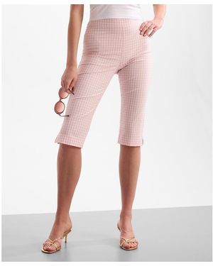 Guess Marilyn Vichy Mid-rise Capris - Pink
