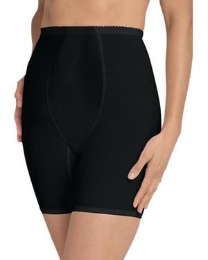 Secret Solutions Plus Size High-waist Power Mesh Long Leg Shaper - Black