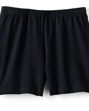 Lands' End Girls Tough Cotton Cartwheel Shorts - Black