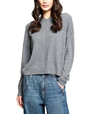 Central Park West Thea Cashmere Relaxed-fit Hoodie - Gray