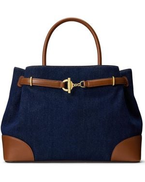Ralph Lauren Large Blaike Satchel Bag - Blue