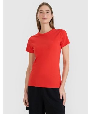 4F Slim Plain T-shirt - Red