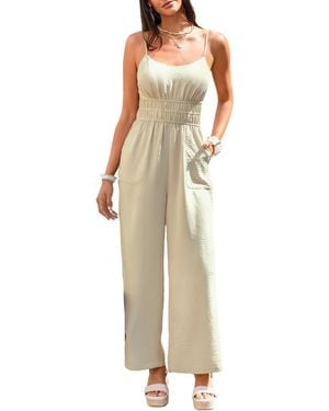 CUPSHE Square Neck Unlined Jumpsuit - Natural
