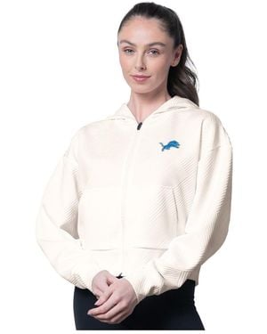 MSX by Michael Strahan Detroit Lions Eleanor Full-zip Hoodie - White