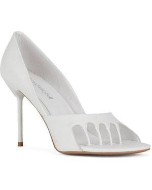 Jeffrey Campbell Phases Vinyl Slip-on Dress Sandals - White