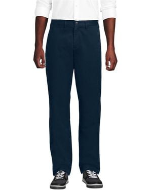 Lands' End Travel Kit Comfort Waist Classic Fit Chino Pant - Blue
