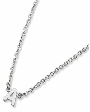 Oak & Luna Inez Initial Necklace - White