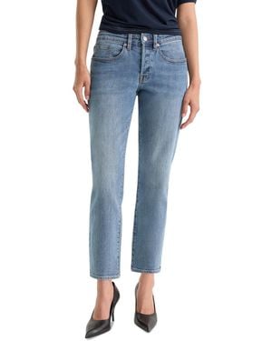 GOOD AMERICAN Mid-rise Straight-leg Ankle Pants - Blue
