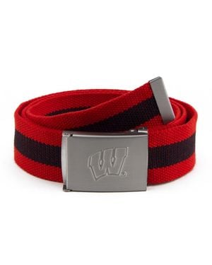 Eagles Wings Wisconsin Badgers Fabric Belt - Red