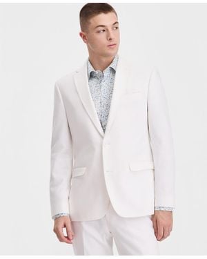 BarIII Slim-fit Linen-blend Suit Separates Jacket - White