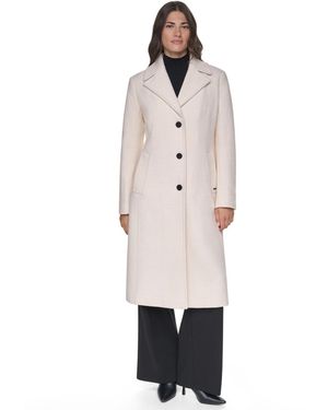 DKNY Wool-blend Long Coat - White