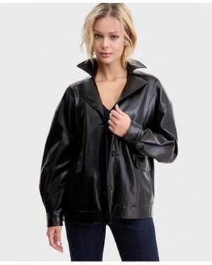 Guess Fransiska Faux-leather Jacket - Black