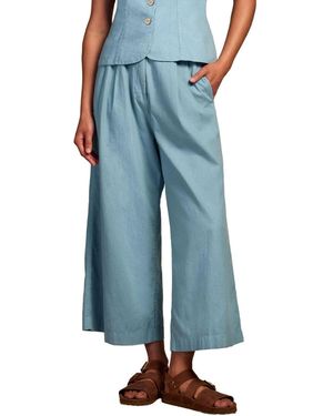 Celtic & Co. Pleat Front Crop Pants - Blue
