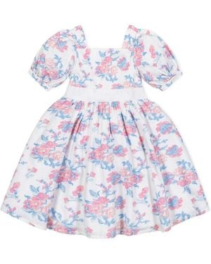 Hope & Henry Big Girls Heirloom Short Sleeve Puff Sleeve Party Dress - White
