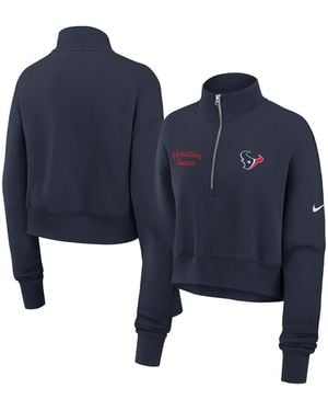 Nike Houston Texans Primetime Phoenix Half-zip Sweatshirt - Blue