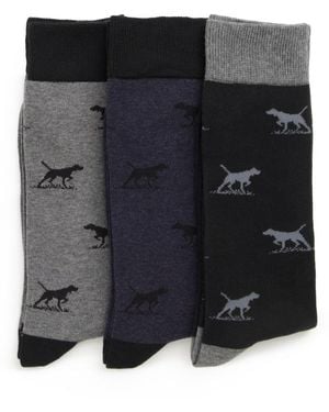 Rodd & Gunn Dogs-a-plenty Three Pack Socks - Black