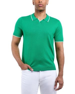 Xray Jeans Collar V-neck Polo Sweater - Green