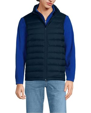 Lands' End Wanderweight Packable Down Vest - Blue