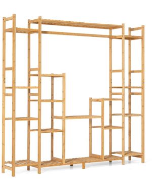 Skonyon 9-tier Bamboo Plant Stand - Metallic